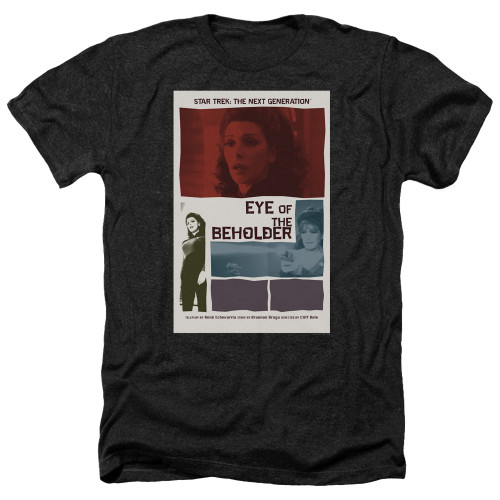 Image for Star Trek the Next Generation Juan Ortiz Episode Poster Heather T-Shirt - Season 7 Ep. 18 Eye of the Beholder on Black