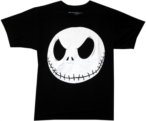 Image Closeup for The Nightmare Before Christmas Jack Head T-Shirt