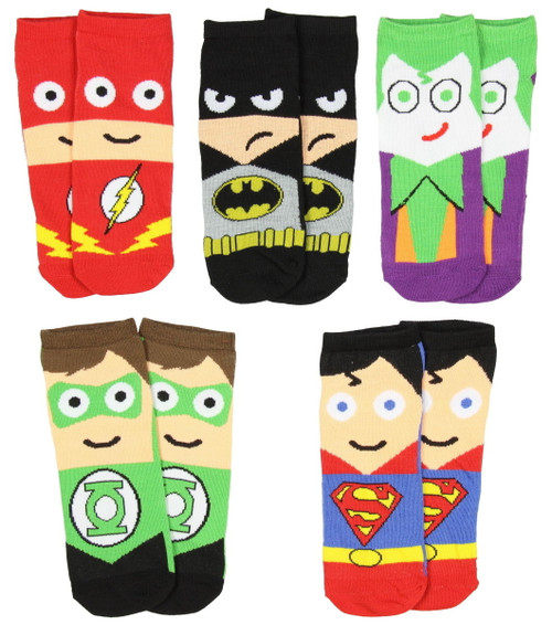 Image for DC Comics Cute Heros 5 Pack Low Cut Socks