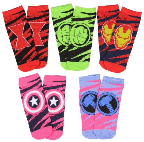 Image for Avengers Logos 5 Pack Low Cut Socks