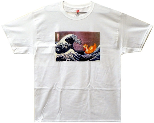 Image Closeup for Hokusai Rubber Ducky T-Shirt