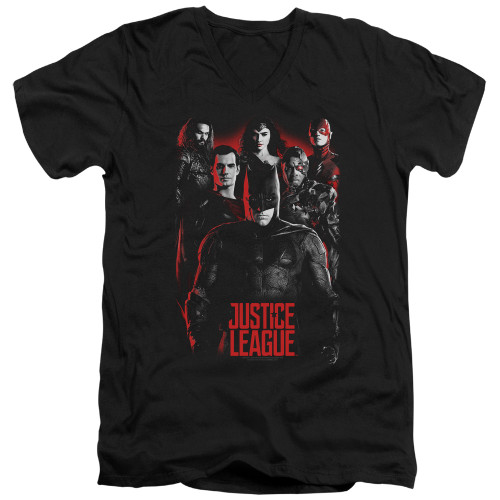 Image for Justice League Movie V Neck T-Shirt - Dark League