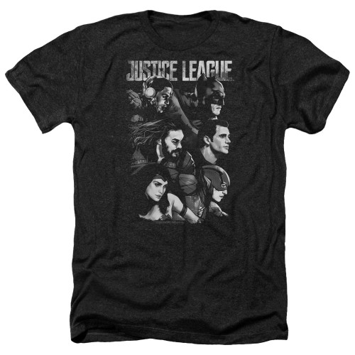 Image for Justice League Movie Heather T-Shirt - Pushing Forward