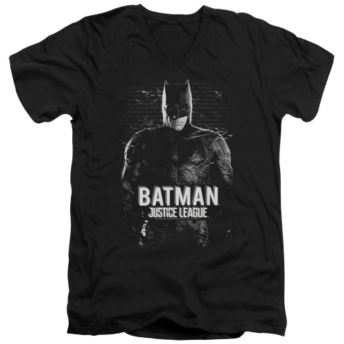 Image for Justice League Movie V Neck T-Shirt - Batman