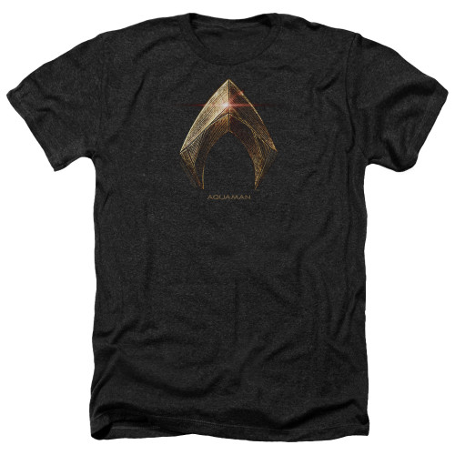 Image for Justice League Movie Heather T-Shirt - Aquaman Logo