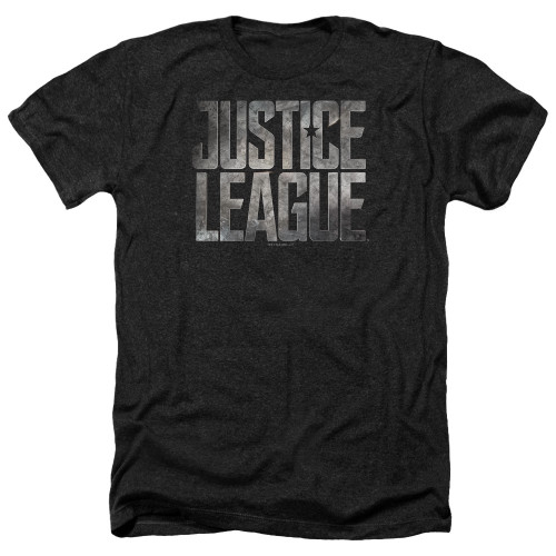 Image for Justice League Movie Heather T-Shirt - Metal Logo