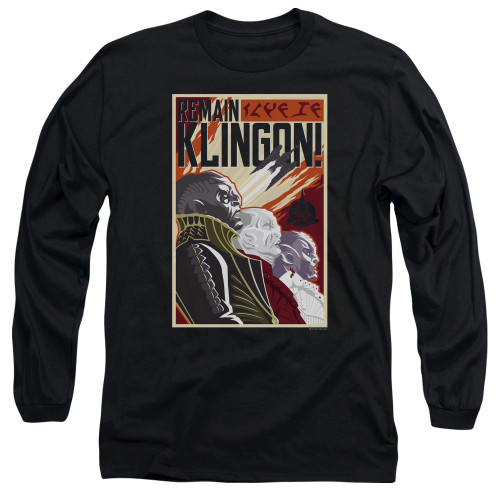 Star Trek Discovery Long Sleeve Shirt - Remain Klingon Poster