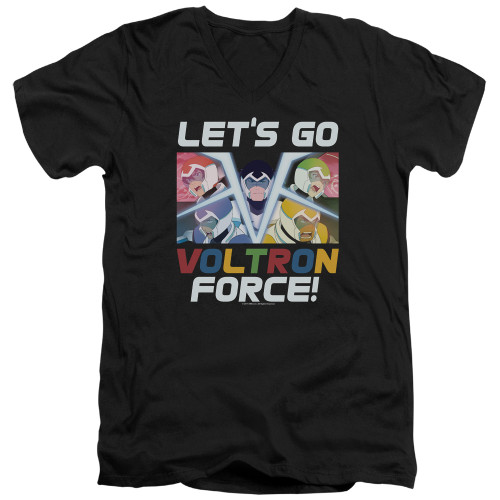 Image for Voltron: Legendary Defender V Neck T-Shirt - Let's Go