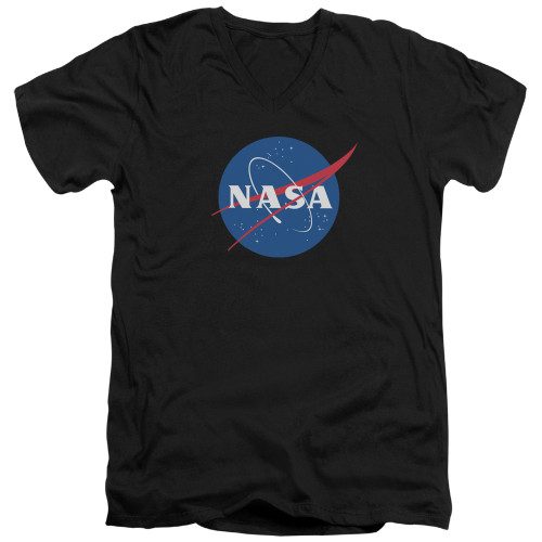 Image for NASA V Neck T-Shirt - Meatball Logo