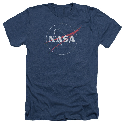 Image for NASA Heather T-Shirt - Distressed Logo