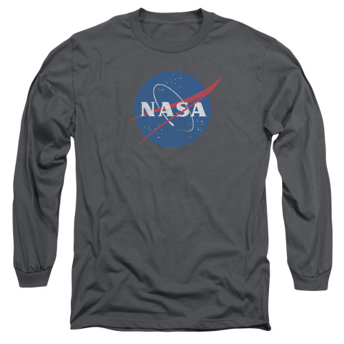 Image for NASA Long Sleeve Shirt - Meatball Logo Distressed