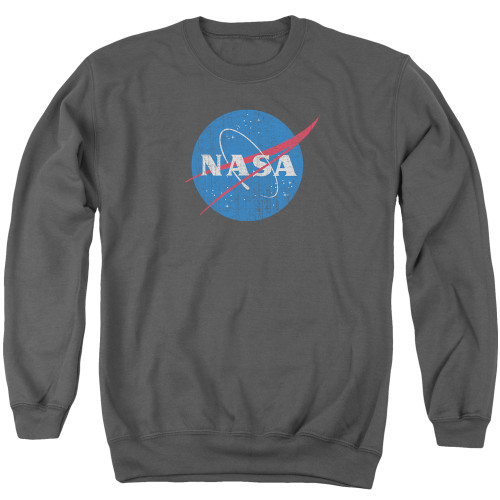 Image for NASA Crewneck - Meatball Logo Distressed