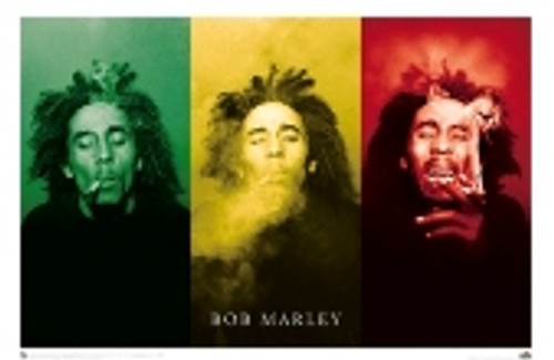 Bob Marley Poster - Smoke 3 Pictures