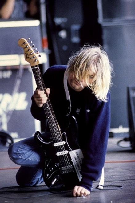 Kurt Cobain Poster - Guitar