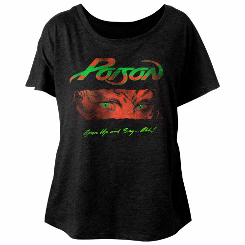 Image for Poison Open Up and Say Ahh Juniors Dolman Top