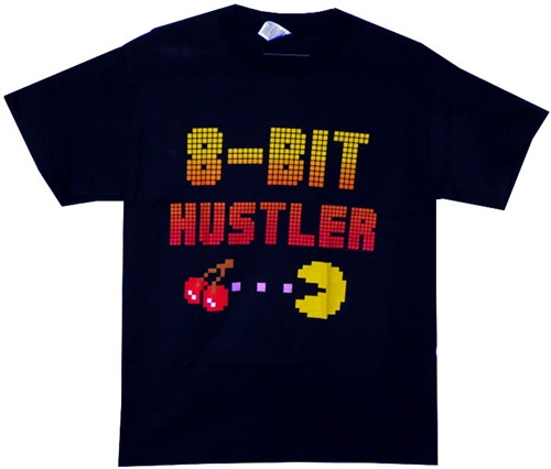 Image Closeup for Pac Man 8 Bit Hustler T-Shirt