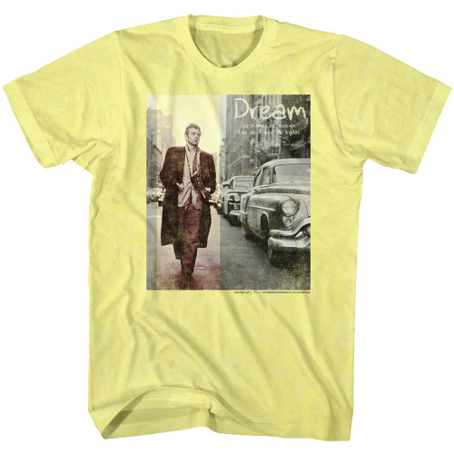 James Dean T-Shirt - Dream on Yellow