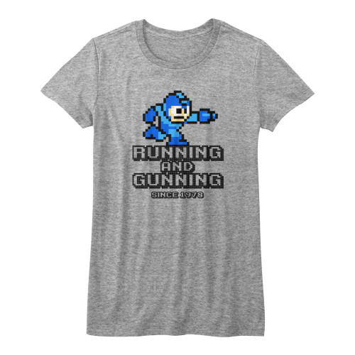 Image for Mega Man Girls T-Shirt - Running and Gunning