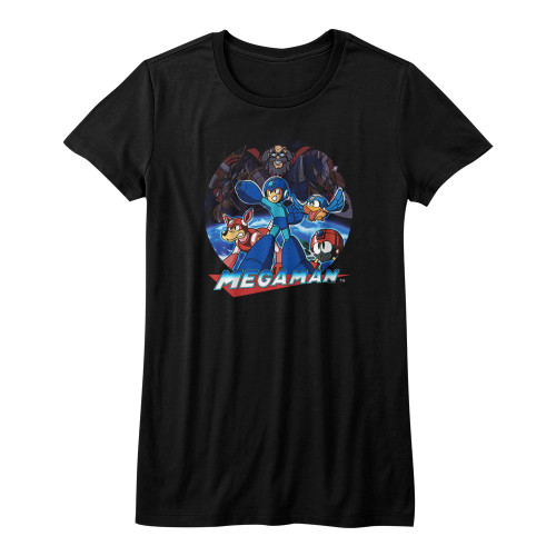 Image for Mega Man Girls T-Shirt - Megaman Collage