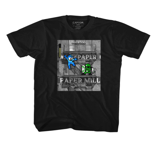 Image for Mega Man Paper Mill Youth T-Shirt