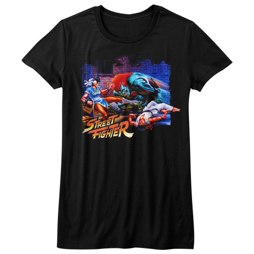 Image for Street Fighter Girls T-Shirt - Alley Fight