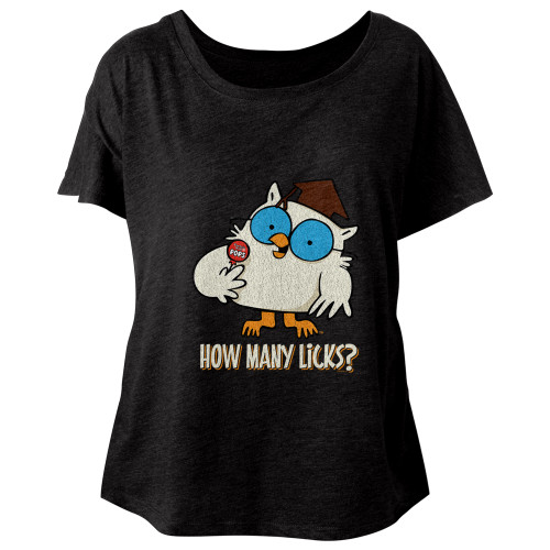 Image for Tootsie Roll How Many Licks Juniors Dolman Top