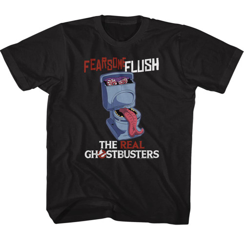 Image for The Real Ghostbusters Fearsome Flush Youth T-Shirt