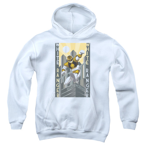 Image for Mighty Morphin Power Rangers Youth Hoodie - White Ranger Duo