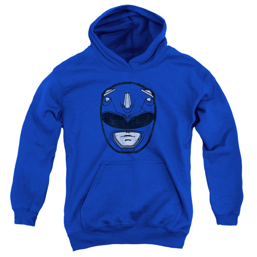 Image for Mighty Morphin Power Rangers Youth Hoodie - Blue Ranger Mask