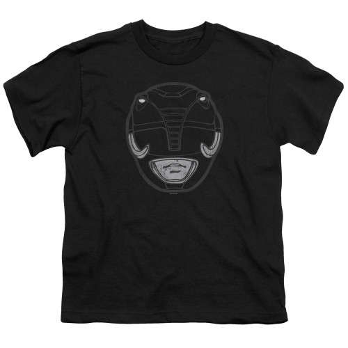 Image for Mighty Morphin Power Rangers Youth T-Shirt - Black Ranger Mask