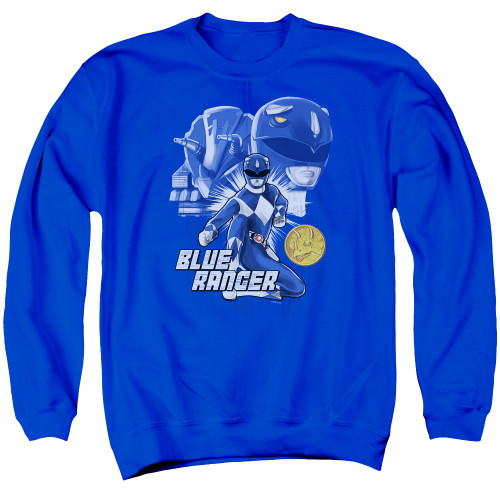 Image for Mighty Morphin Power Rangers Crewneck - Blue Ranger