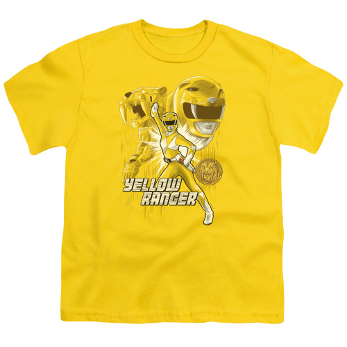 Image for Mighty Morphin Power Rangers Youth T-Shirt - Yellow Ranger