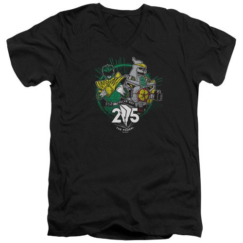 Image for Mighty Morphin Power Rangers V Neck T-Shirt - Green 25
