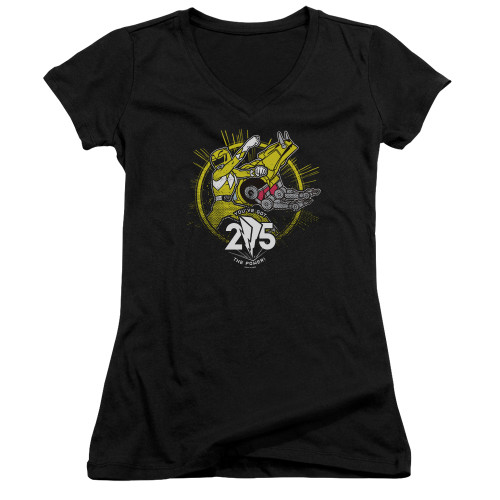 Image for Mighty Morphin Power Rangers Girls V Neck - Yellow 25