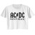 Image for AC/DC BIB in Black Ladies Short Sleeve Crop Top