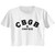 Image for CBGB Black Classic Logo Ladies Short Sleeve Crop Top