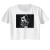 Bon Scott Bon Black White Ladies Short Sleeve Crop Top
