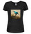 Black image for Birds of Paradise Juniors V-Neck T-Shirt