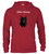 Cardinal red image for Black Cat Hoodie