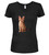 Black image for Cat Pose Juniors V-Neck T-Shirt Black image for Cat Pose Juniors V-Neck T-Shirt