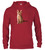 Cardinal red image for Cat Pose Hoodie