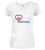 White image for Momcorp Logo Juniors V-Neck T-Shirt