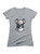 Image for Viking Skull Juniors V-Neck T-Shirt on Heather grey
