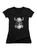 Image for Viking Skull Juniors V-Neck T-Shirt on Black