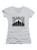 Image for Zombie Horde Silhouette Juniors V-Neck T-Shirt on White