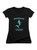 Image for Moisture Juniors V-Neck T-Shirt on Black