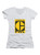 White image for Caterpillar Powerloader Juniors V-Neck T-Shirt