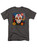 Charcoal Sugar Skull Flowers T-Shirt
