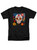 Black Sugar Skull Flowers T-Shirt