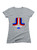 Heather grey Star League Logo Juniors V-Neck T-Shirt